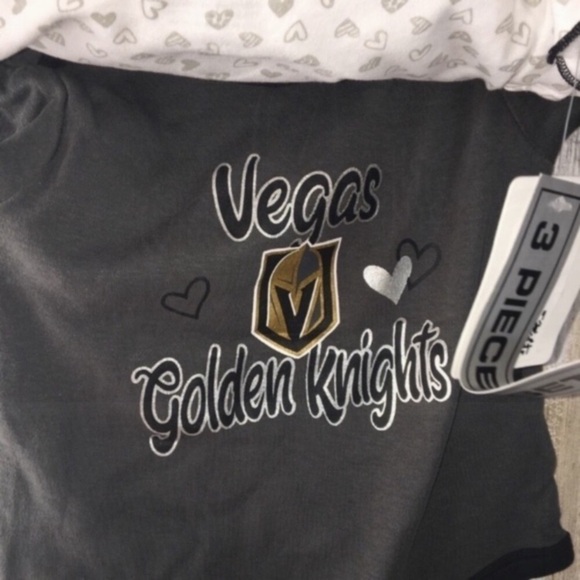 NWT NHL Vegas Golden Knights 3 Piece Onsie Set - Picture 4 of 5